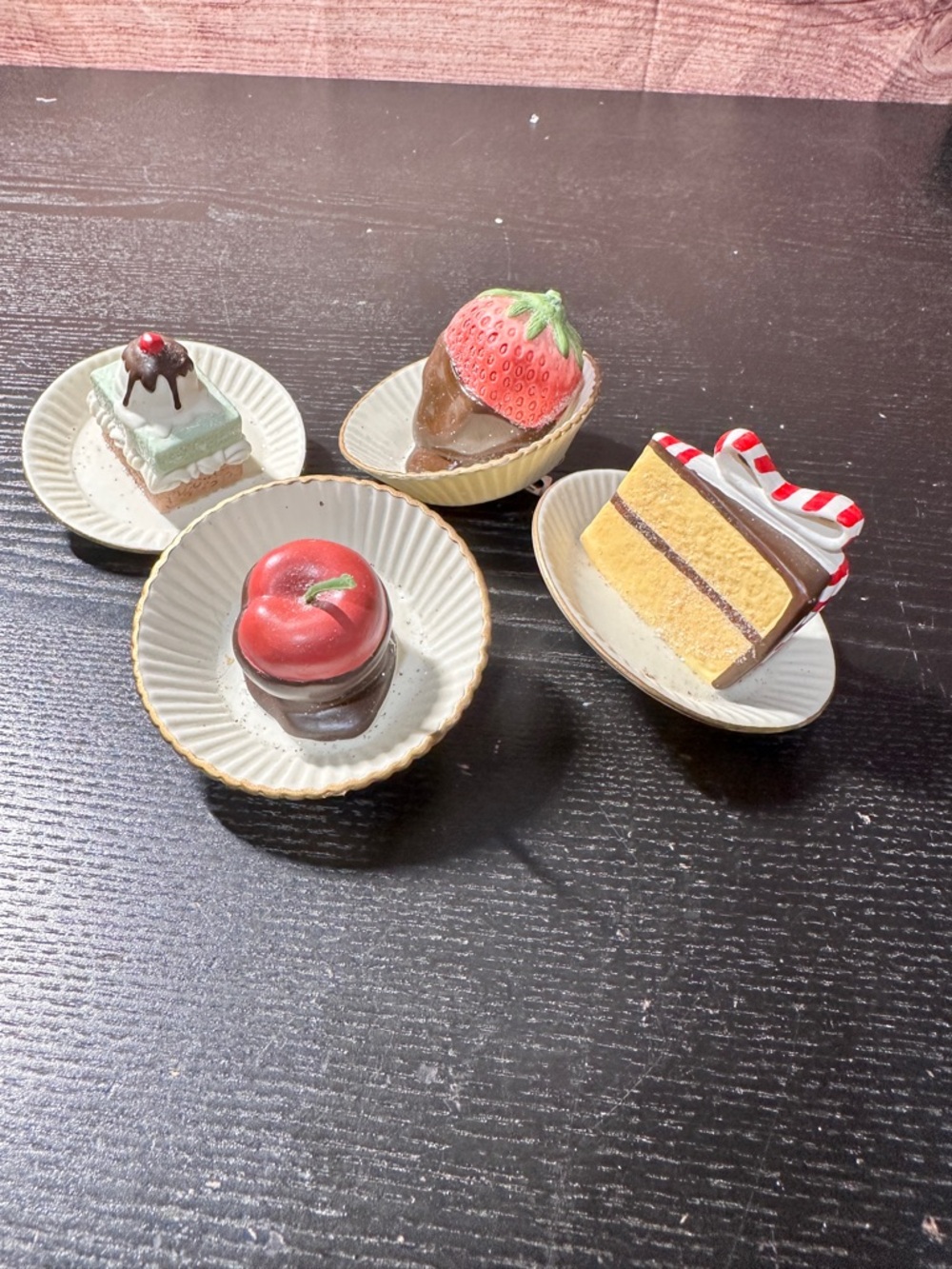 Department 56 Porcelain Bisque Chocolate Covered Plated Confections Set of 4